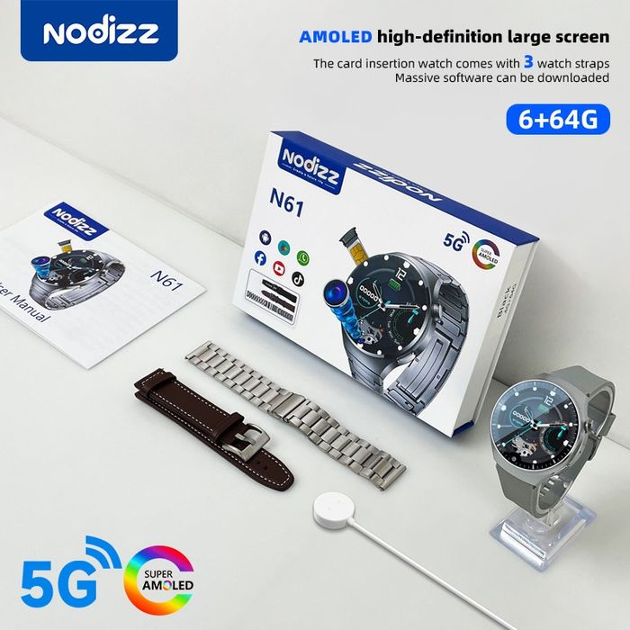 Smart Watch Nodizz N61, 5G Sim card, Sim kartali soat,Умный смарт часы