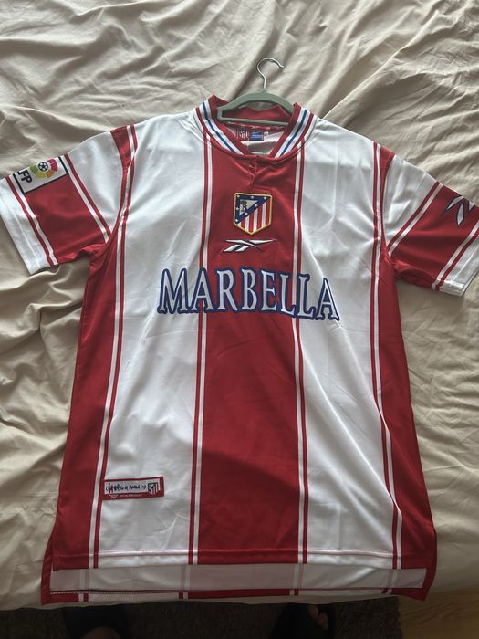 Tricou Retro Atletico Madrid Home XL – Marbella Sponsor – Stare Excelentă