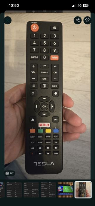 Smart tv tesla 109 cm diagonala