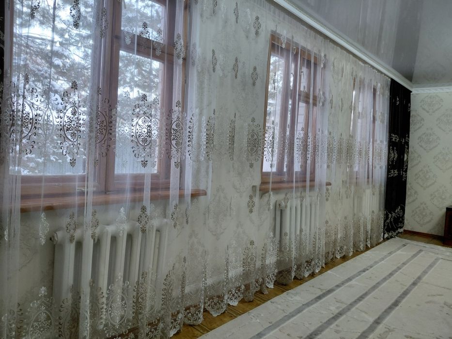 Шторы белые  9 метр