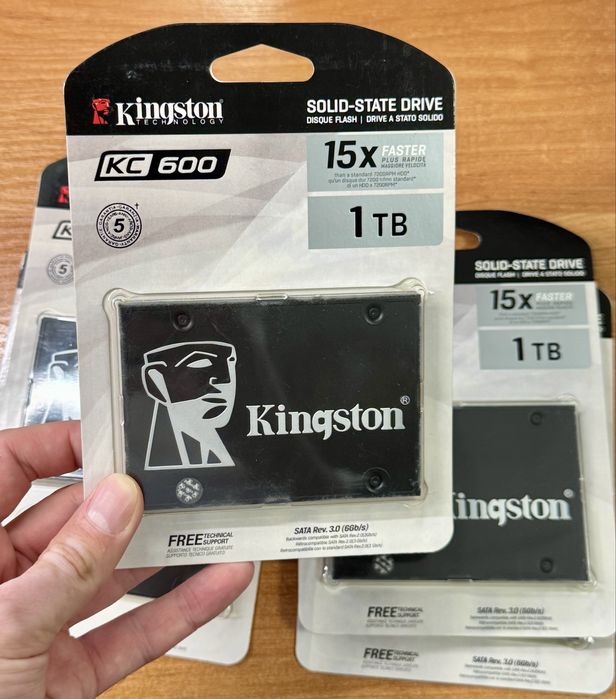 SSD 2.5" SATA 1TB Kingston KC600 (SKC600/1024G) (Новый)