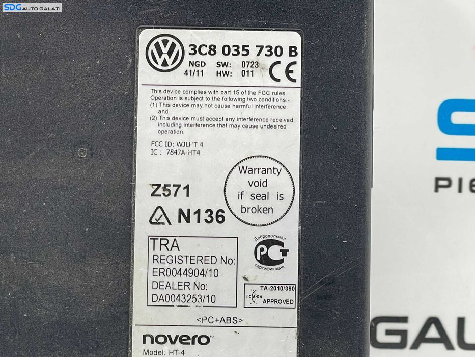 Unitate Modul Calculator Bluetooth Volkswagen Tiguan 2007 - 2015 Cod 3C8035730B [L3740]