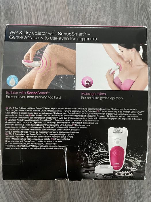 Епилатор BRAUN с всички приставки в комплекта