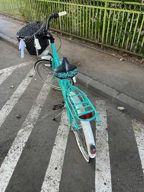 Bicicleta Kands - Dama - 3 viteze - Verde menta - Cos si far cu led