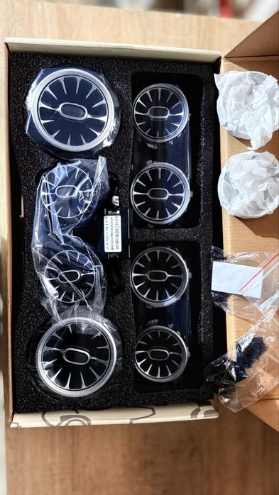 Светещи въздуховоди за мерцедес S класа 2014-2017г w222 духалки