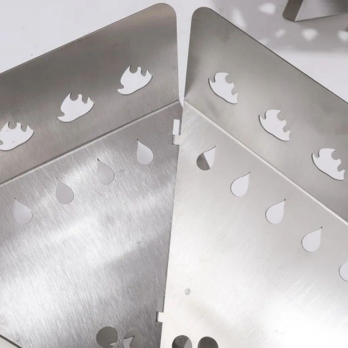 Складной походный мангал-очаг из нержавеющей стали