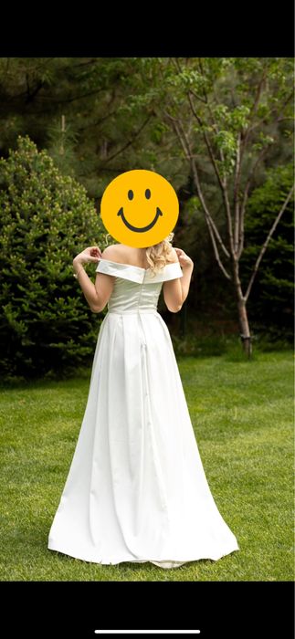 Свадебное платье. Итальянский шелк. Вместе с фатой