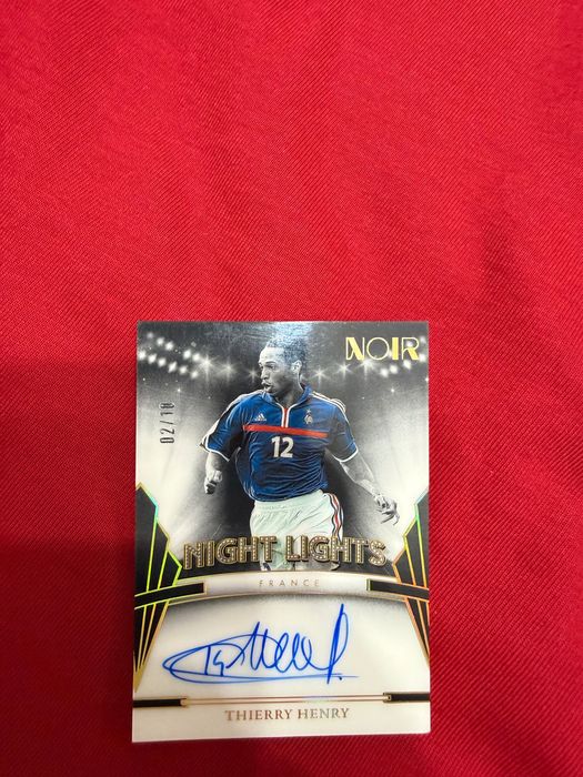 Thierry Henry – Night Lights Auto 02/10 2024-25 Panini Noir Soccer