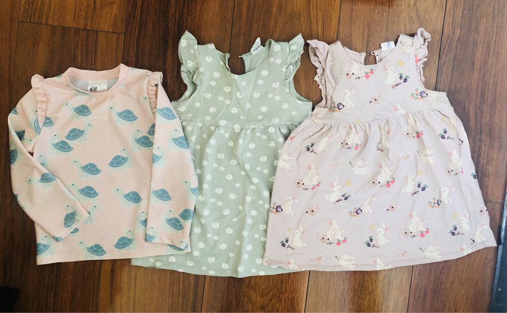 Rochite si bluza cu protectie solara 86 H&M