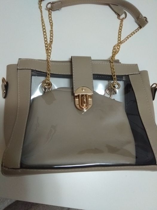 Дамски чанти - черна и прозрачна