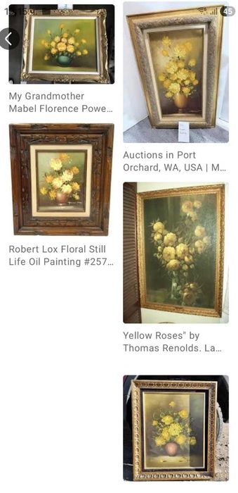 Картина с жълти рози - маслени бои