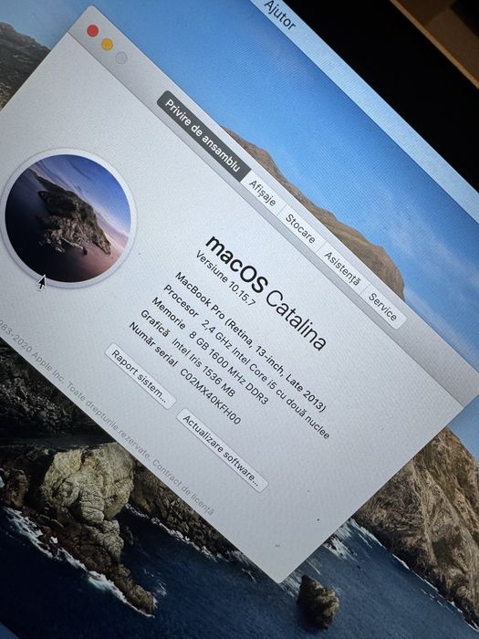 Macbook pro retina 2013 cu bateria defecta