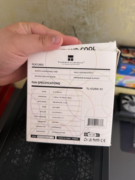 Cooler+Ventilatoare Thermalright ASSASSIN X 120 REFINED SE ARGB si TL-S12RW