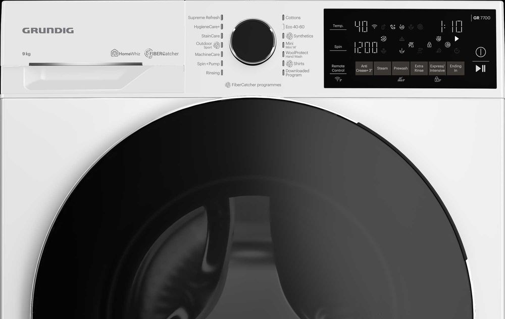 Нова инверторна пералня GRUNDIG GW7P79619W, HomeWhiz, 9 kg, 1600rpm