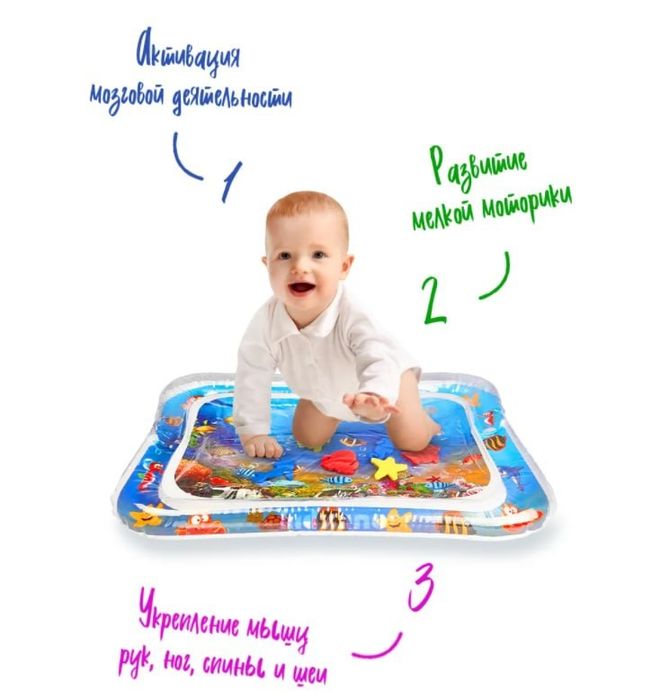 Доставка.Надувной Водный Развивающий Коврик.Акваковрик"Осьминожка"dm22