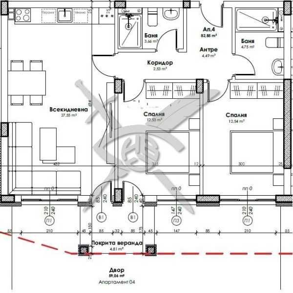 Продава се Тристаен апартамент в Пловдив, Прослав - 94 кв.м за 551 €/кв.м - Снимка #2