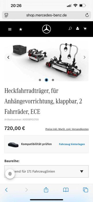 Suport transport biciclete Mercedes