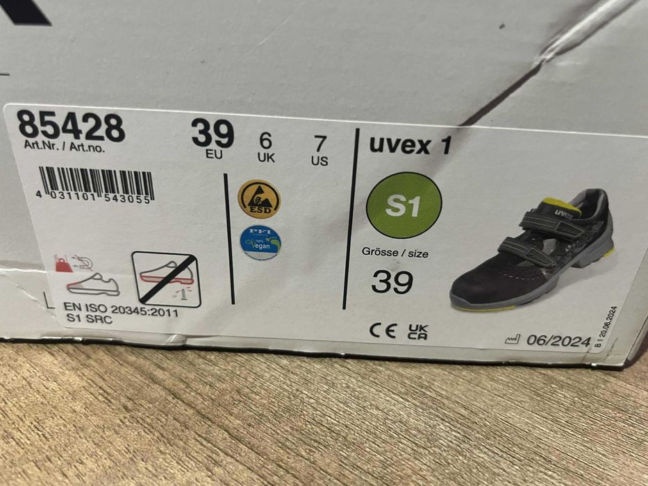 vand Sandale de protectie uvex 1 S1 SRC ESD 85428,