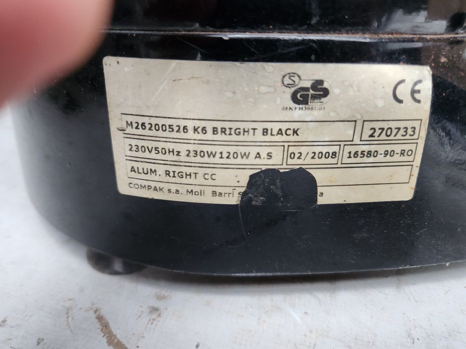 Rasnita cafea profesionala Grinder K6 bright black manuala