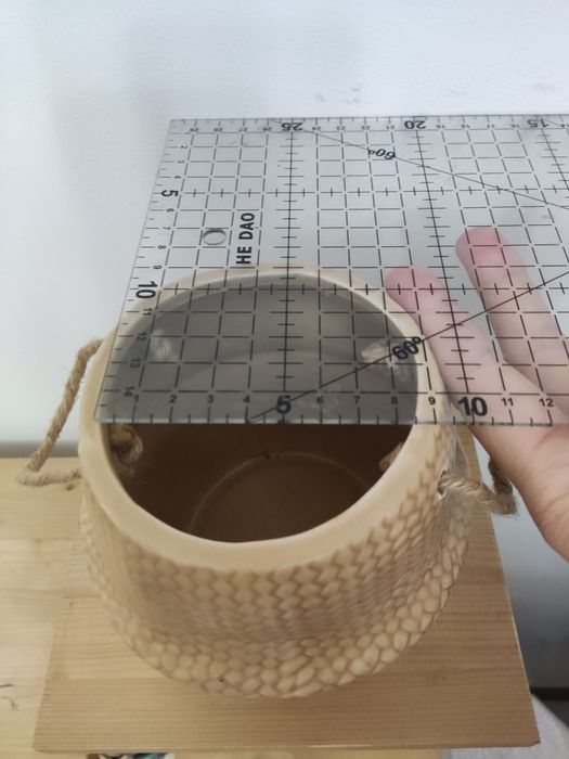 Комплект керамических "плетеных" кашпо