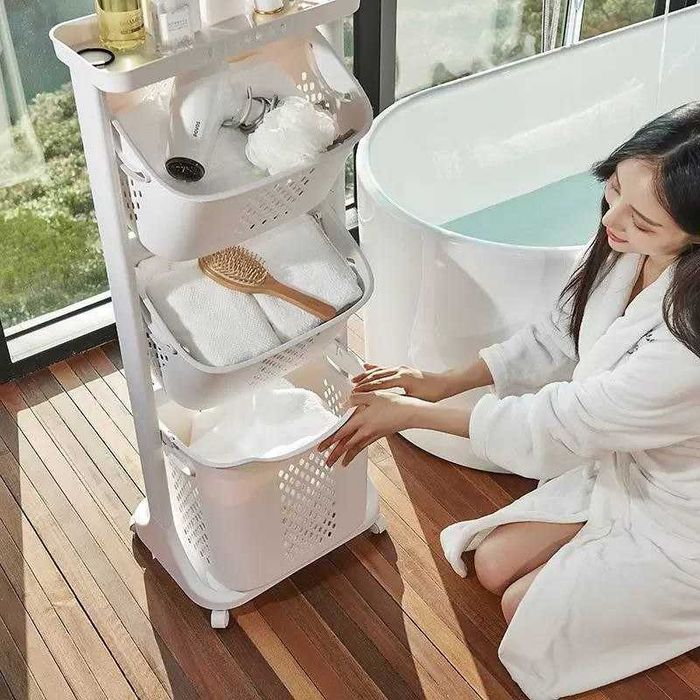 Корзина для белья Хранилище Полка Прямая Полка для ванной