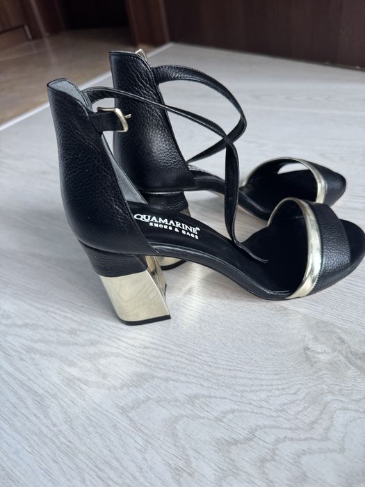 Сандали от естествена кожа, ток 8 см.