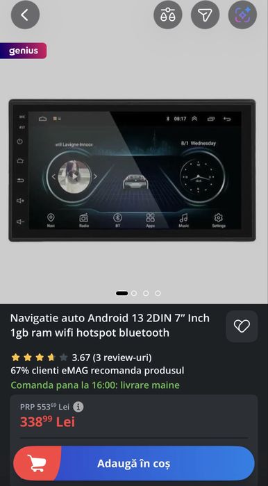 Navigatie universala noua, cu Android