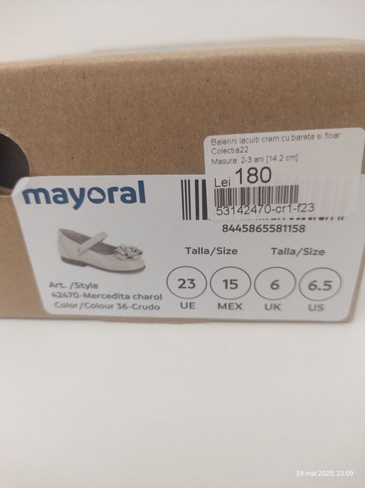 Pantofi Mayoral mărimea 23