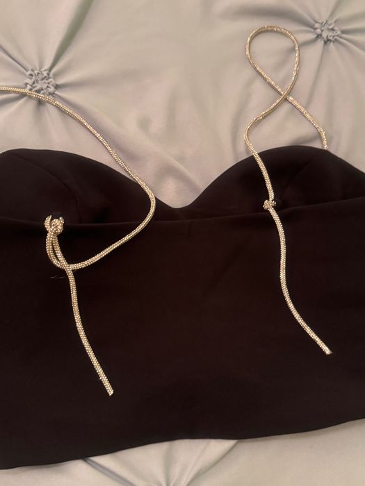 Черен Кроп топ Алесса Alessa