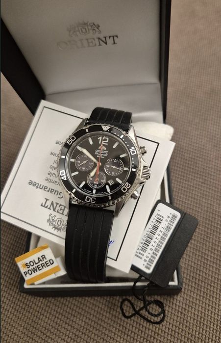 Orient cronograf solar 43mm safir