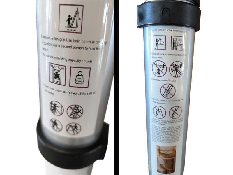 Стълба алуминева телескопична 3.8м, 150кг, 13 секции