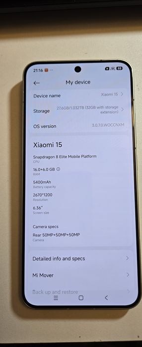 Xiaomi 15 1TB 16gb ram