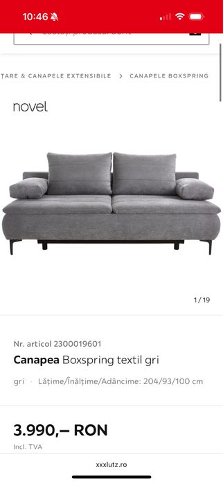Canapea gri XXX Lutz
