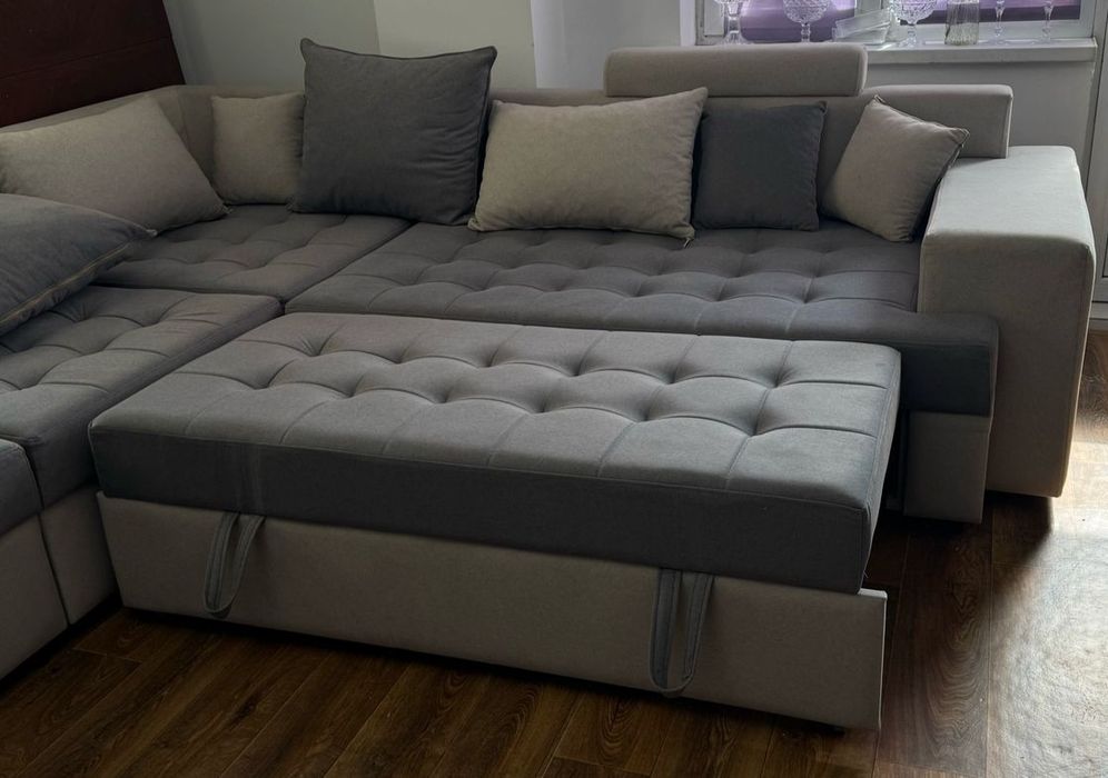 Диван, раскладной, пуфик