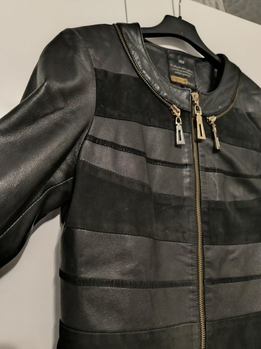 Кожено яке с велур