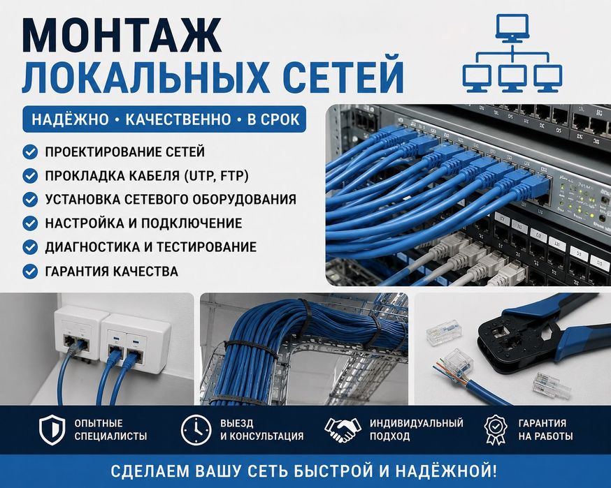 Монтаж локальный сети