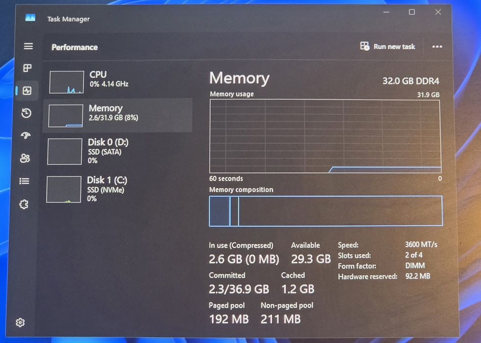 32GB RAM 3600MHz Corsair RGB PRO