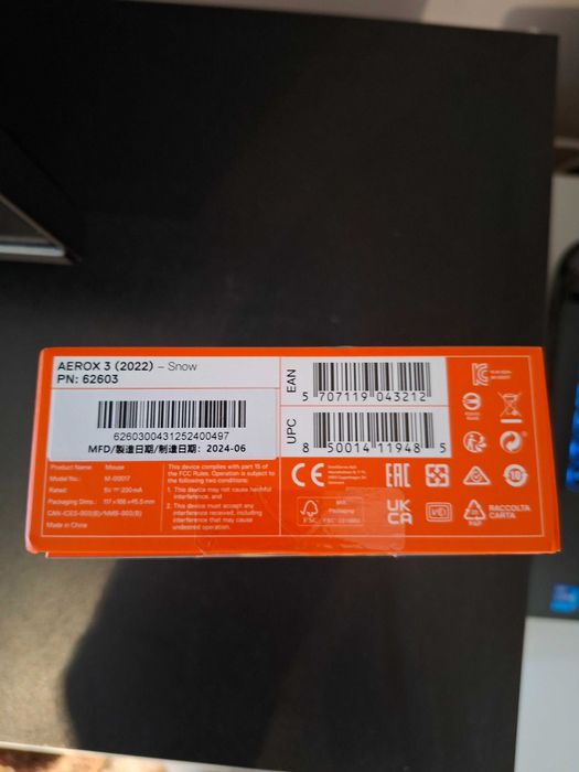Mouse Aerox 3 2022 Edition Snow Alb