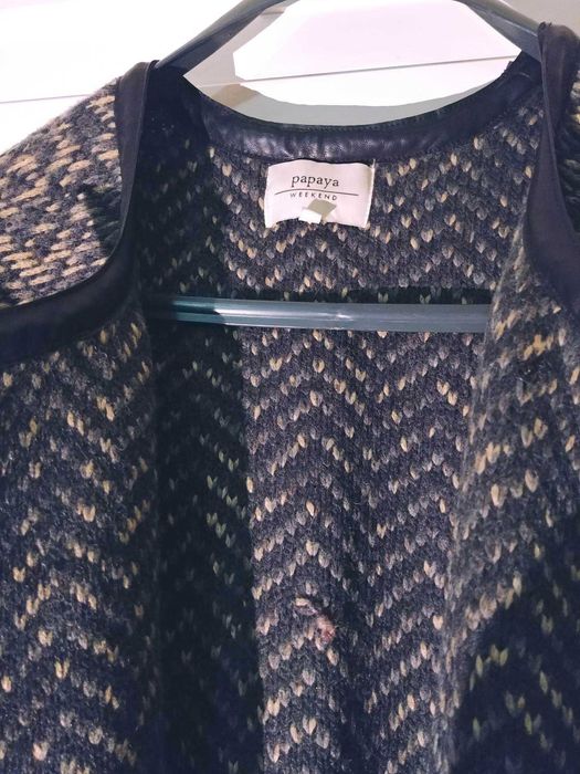 Geaca  tricotata ,groasa, Papaya XXL