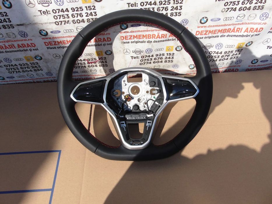 Volan piele cu comenzi VW Golf 8 Polo T Cross ID4 ID3 comenzi cu touch modul volan Passat 3g5 b8 T6 cod 6380998