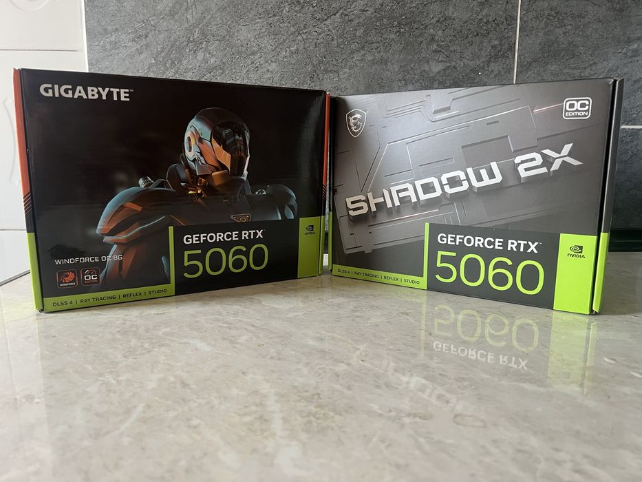 MSI va Gigabayt RTX 5060 8 GB