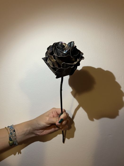 Trandafir metal, handmade -pe comanda