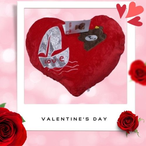 Плюшена възглавница Сърце Свети Валентин
