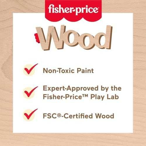 Нов Fisher-Price камион-сладолед с дървени форми за бебета 18+ месеца