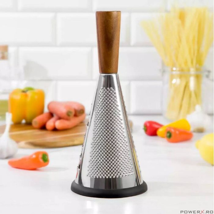 Razatoare universala din otel inoxidabi si lemn de salcam, 12x28 cm