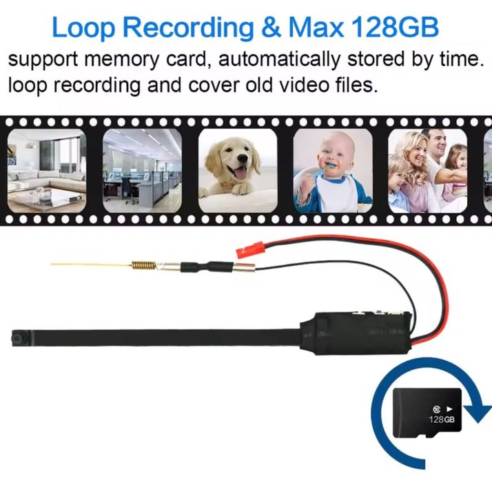 Скрита мини шпионска камера с HD резолюция