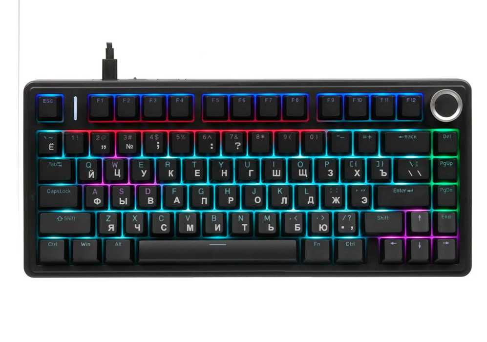 Проводная клавиатура Aula F75 механическая  RU/EN красные свичи