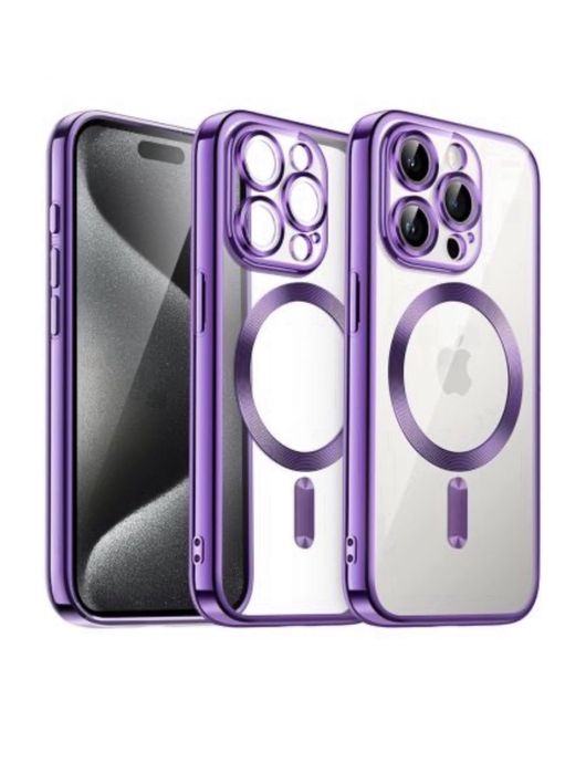 Iphone 13/14/15/16E/16/17 PRO MAX AIR Husa Luxury Silicon Clea Magsafe