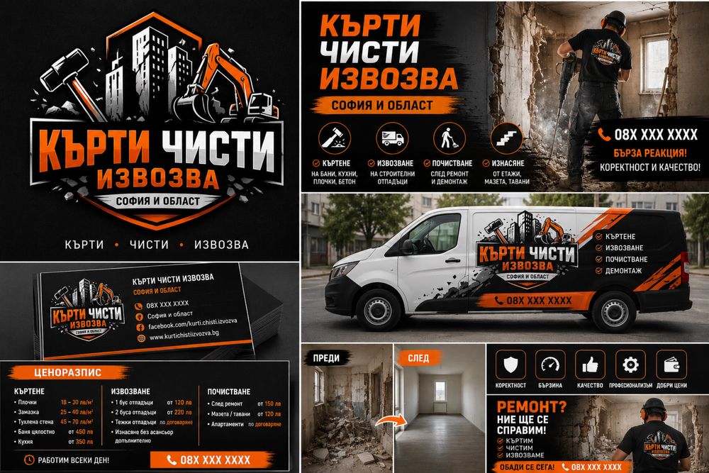 Къртене чистене извозване