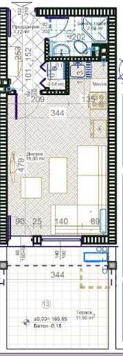 Продава се Едностаен апартамент в Пловдив, Остромила - 33 кв.м за 1304 €/кв.м - Снимка #1